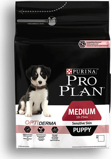 Pro Plan OptiDerma 3kg Dry Food for Medium Breed Puppies with Salmon