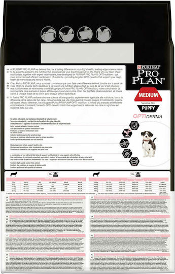 Pro Plan OptiDerma 3kg Dry Food for Medium Breed Puppies with Salmon
