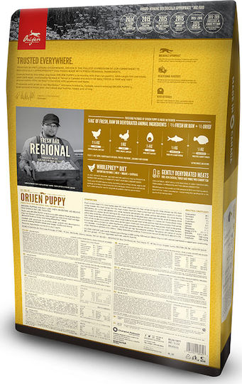 Orijen Puppy 2kg Ξηρά Τροφή χωρίς Σιτηρά για Κουτάβια με Γαλοπούλα και Κοτόπουλο