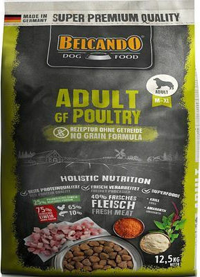 Belcando Adult GF Poultry 12.5kg Ξηρά Τροφή χωρίς Σιτηρά & Γλουτένη για Ενήλικους Σκύλους Μεσαίων & Μεγαλόσωμων Φυλών με Πουλερικά