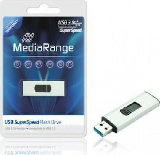 MediaRange 64ГБ USB 3.0 Стик Бял