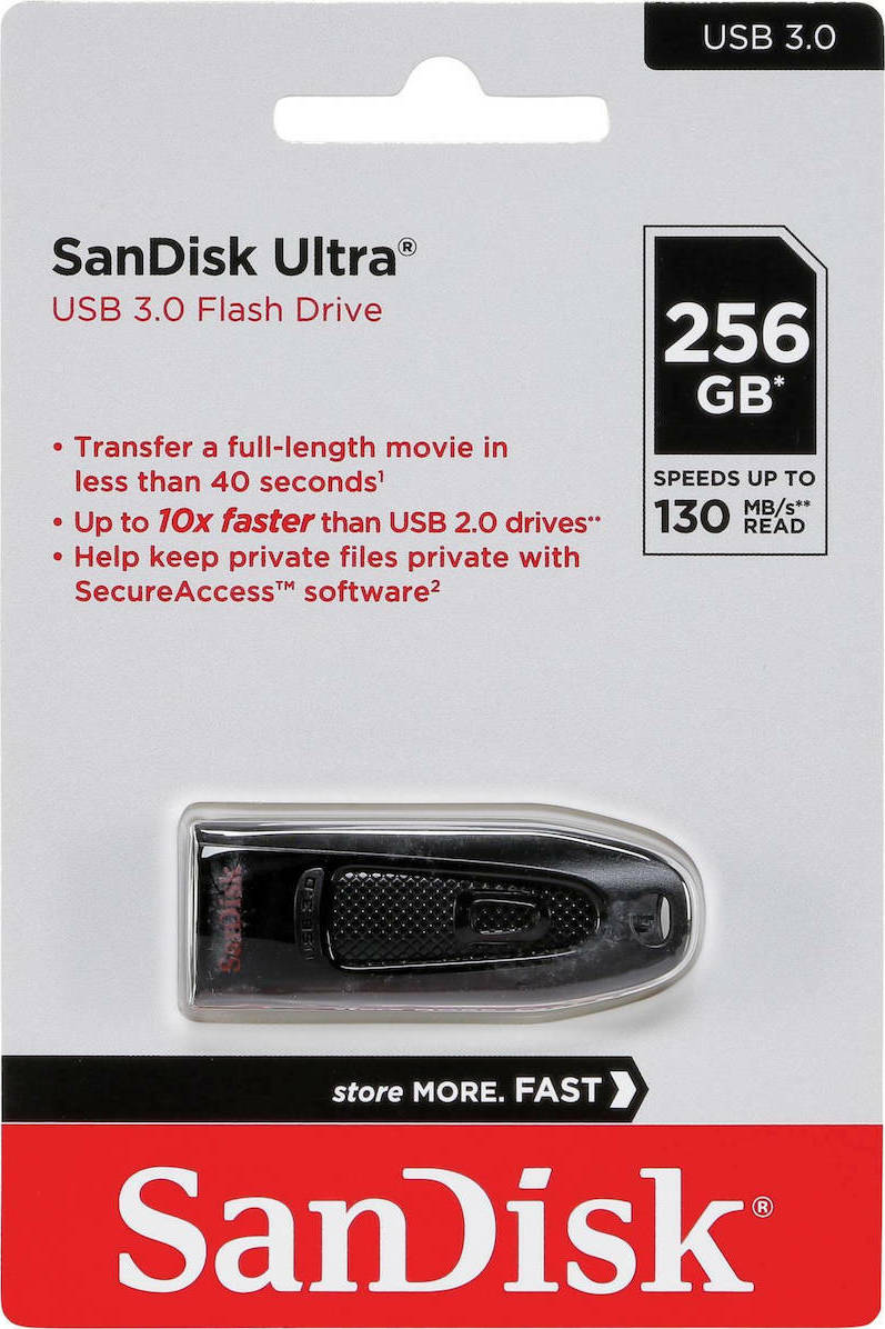 SanDisk Ultra 256GB USB 3.0 Flash Drive Black SDCZ48-256G-A46 - Best Buy