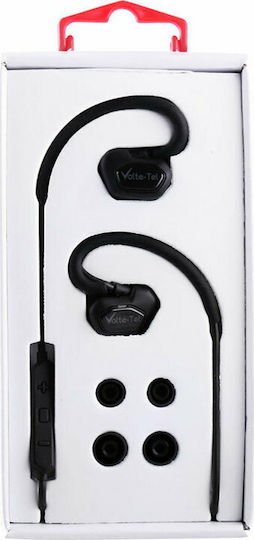 Volte-Tel VT600 In-ear Bluetooth Handsfree Ακουστικά με Αντοχή στον Ιδρώτα Μαύρα