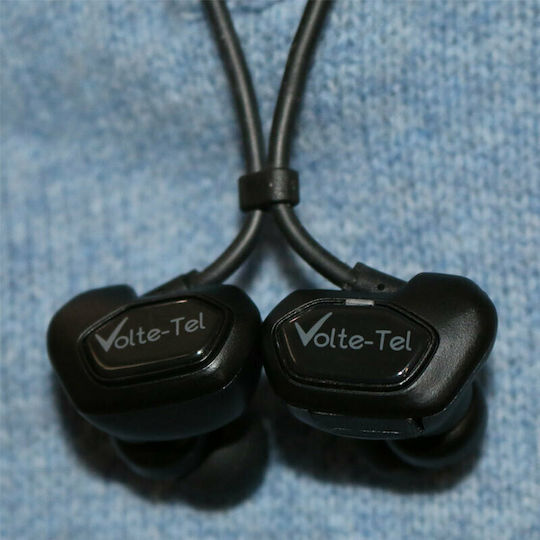 Volte-Tel VT600 In-ear Bluetooth Handsfree Ακουστικά με Αντοχή στον Ιδρώτα Μαύρα