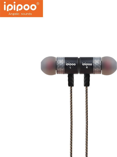 Ipipoo IL95BL In-ear Bluetooth Handsfree Ακουστικά με Αντοχή στον Ιδρώτα Μαύρα