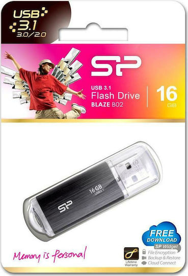Silicon Power Blaze B02 16GB USB 3.1 Stick Negru