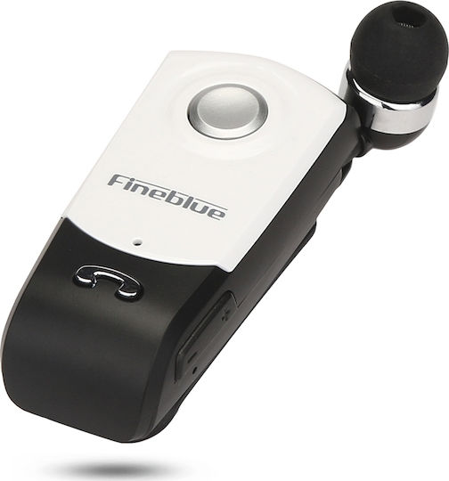 Fineblue F960 In-ear Bluetooth Handsfree Ακουστικό Πέτου Λευκό