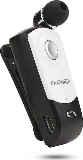 Fineblue F960 In-ear Bluetooth Handsfree Ακουστικό Πέτου Λευκό
