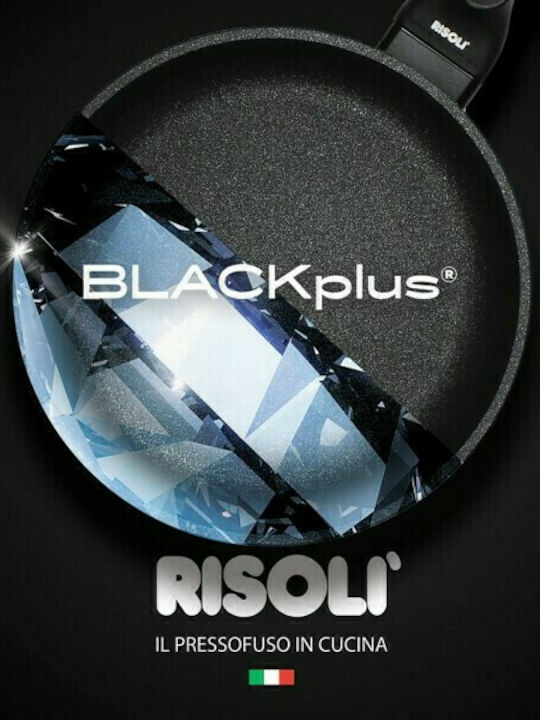Risoli Blackplus Тиган от Лят Алуминий с Каменно Покритие Черно 20см