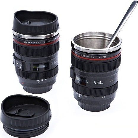 Caniam EF 24-105mm Glass Thermos Plastic 400ml Black