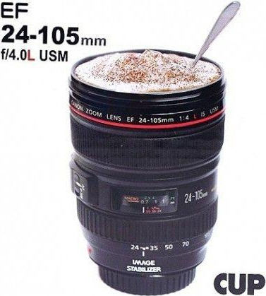 Caniam EF 24-105mm Glass Thermos Plastic 400ml Black