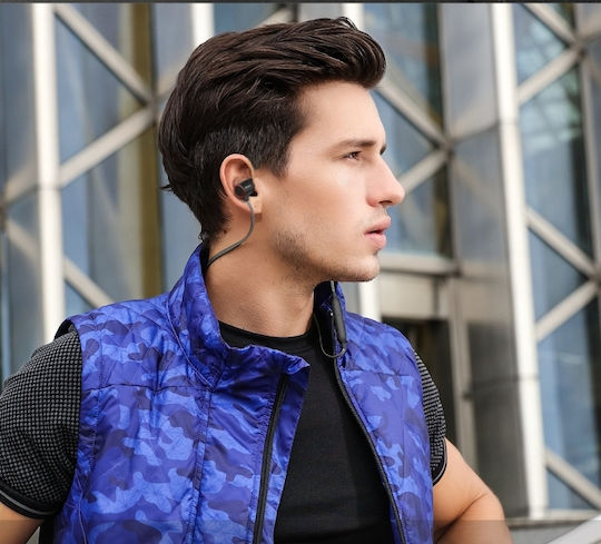 Awei AK2 In-ear Bluetooth Handsfree Ακουστικά με Αντοχή στον Ιδρώτα Μαύρα