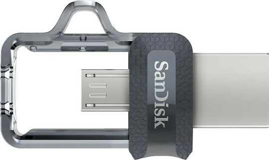 Sandisk Ultra Dual Drive M3.0 64GB USB 3.0 Stick with connection USB-A & micro USB-B Black