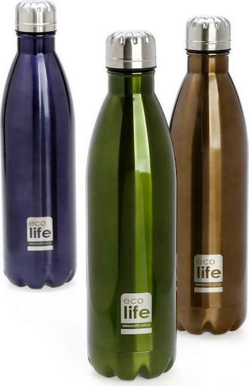 Ecolife Thermos Bottle Recyclable Bottle Thermos Stainless Steel BPA Free 750ml Green