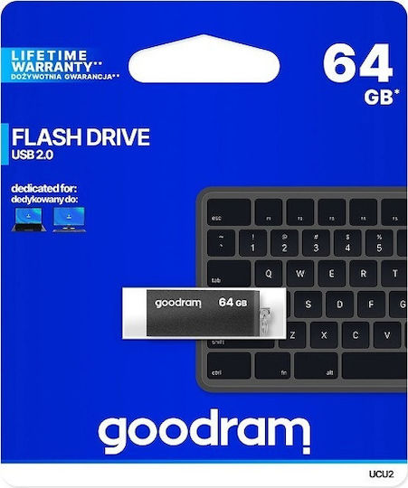 GoodRAM UCU2 64GB USB 2.0 Stick Μαύρο