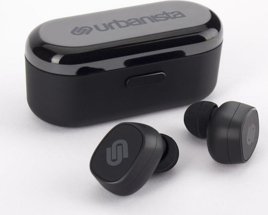Urbanista Tokyo In-ear Bluetooth Handsfree Ακουστικά με Αντοχή στον Ιδρώτα και Θήκη Φόρτισης Μαύρα