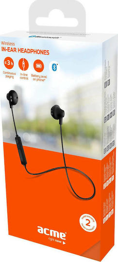 Acme BH102 Earbud Bluetooth Handsfree Ακουστικά Μαύρα