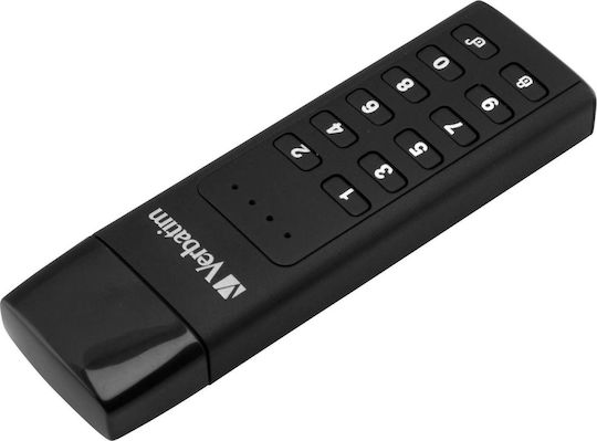 Verbatim Keypad Secure 64GB USB 3.2 Стик Черен