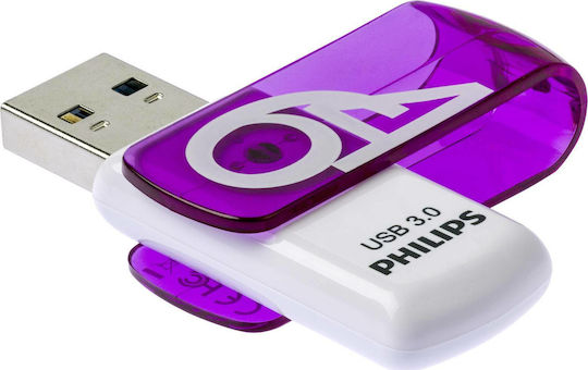 Philips Vivid Edition 64GB USB 3.0 Stick Μωβ