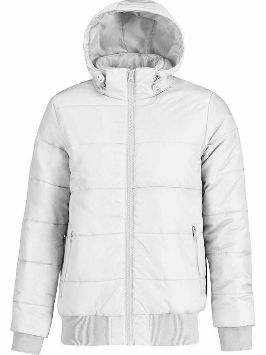 B&C JM940 Men's Winter Jacket Waterproof White