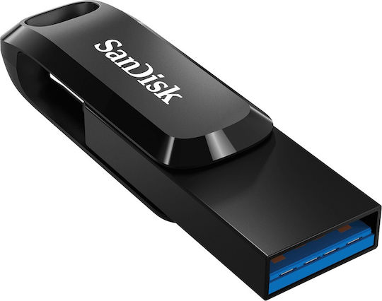 Sandisk Ultra Dual Drive Go 128GB USB 3.1 Стик с връзка USB-C & USB-A Черен