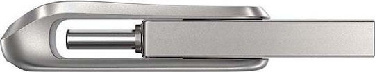 Sandisk Ultra Dual Drive Luxe 512GB USB 3.1 Stick with connection USB-C & USB-A Silver