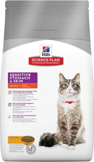 Hill's Science Diet Adult Sensitive Stomach & Skin Dry Food for Adult Cats with Chicken 1.5kg