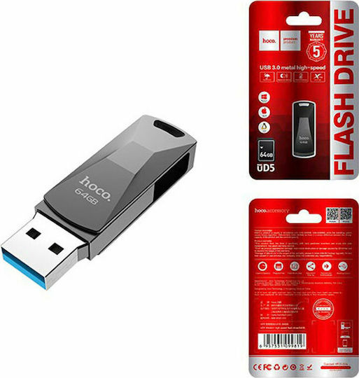 Hoco UD5 Wisdom 64GB USB 3.0 Stick Gray