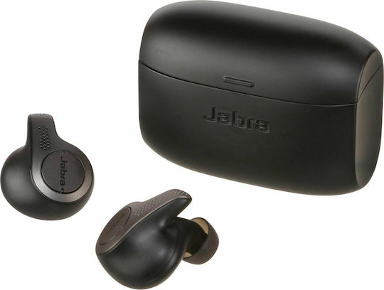 Jabra Elite 65t In-ear Bluetooth Handsfree Ακουστικά με Αντοχή στον Ιδρώτα και Θήκη Φόρτισης Titanium Black