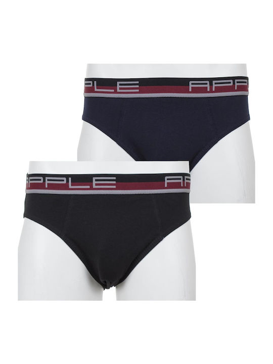 Ανδρικά Σλιπ Μαύρο / Μπλε / Μπορντό 2Pack