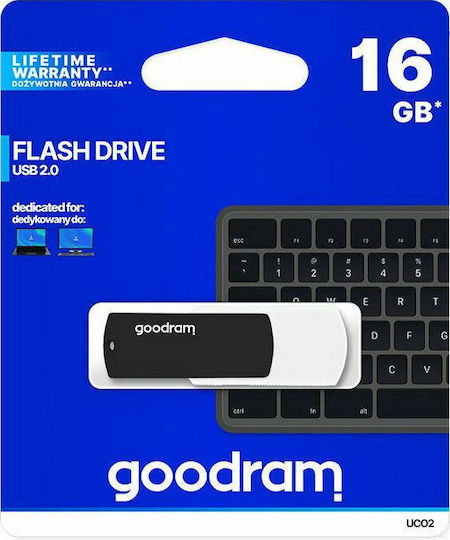 GoodRAM UCO2 16GB USB 2.0 Stick Μαύρο