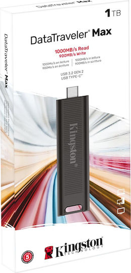 Kingston DataTraveler 1TB USB 3.2 Stick with connection USB-C Black