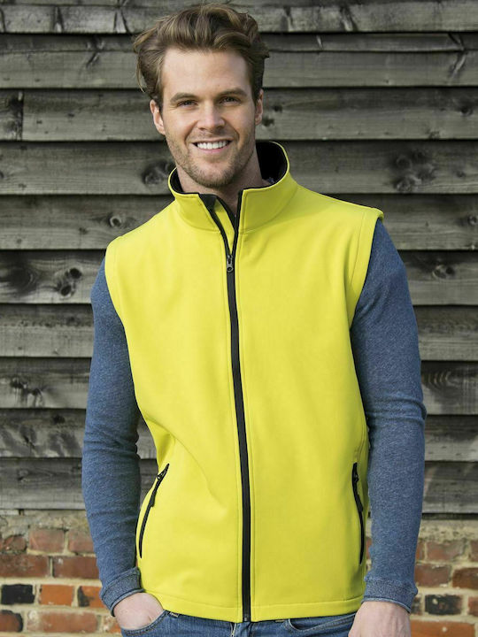 Result Men's Sleeveless Softshell Jacket Waterproof and Windproof Yellow