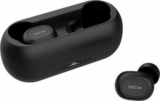 QCY T1c In-Ear Bluetooth-Freisprecheinrichtung Kopfhörer mit Ladeetui Schwarz