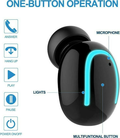 Andowl Q-B02 In ear Bluetooth хендсфри Слушалка Черен