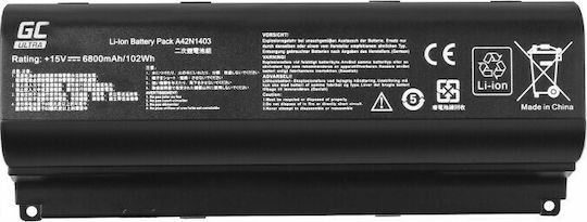 Green Cell Compatible Battery for Asus ROG G751/G751J/G751JL/G751JM with 6800mAh