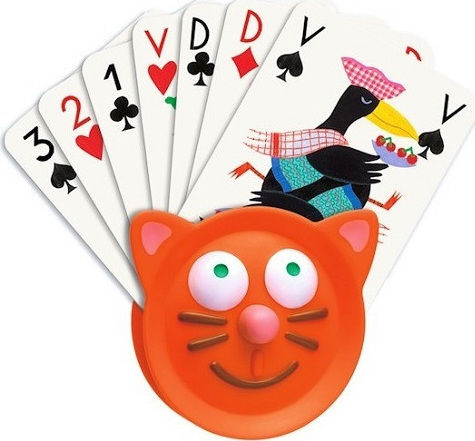 Djeco Dealing Shoe Plastic Multicolored 14x9cm "Cat Card Holder" 1pcs