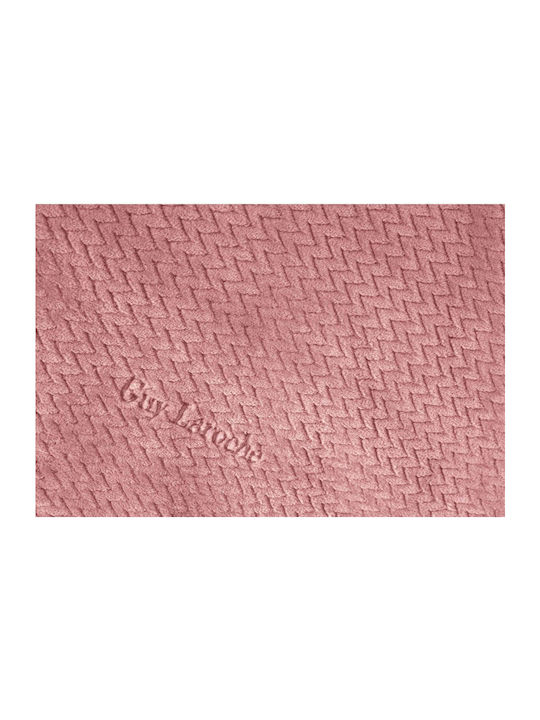 Guy Laroche Rombus Κουβέρτα Fleece Υπέρδιπλη 220x240εκ. Coral