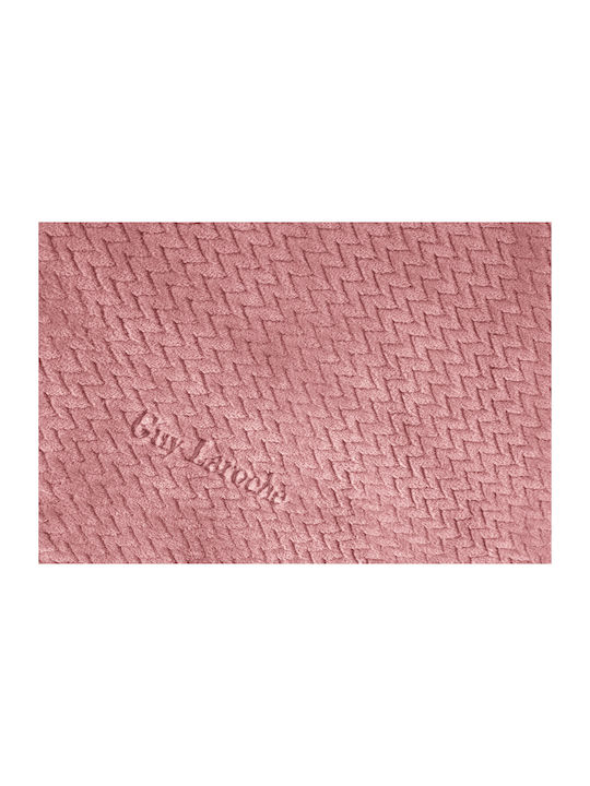 Guy Laroche Rombus Κουβέρτα Fleece Μονή 160x220εκ. Coral