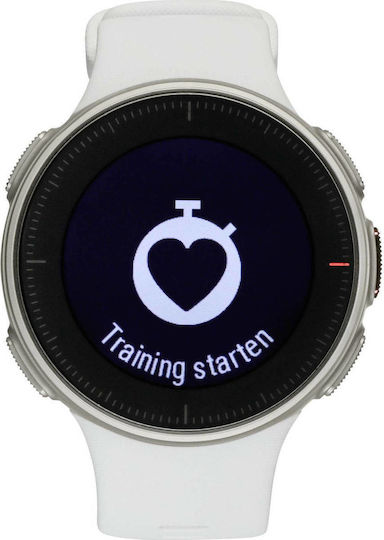 Polar Vantage V Edelstahl 46mm Wasserdicht Smartwatch (Weiß)