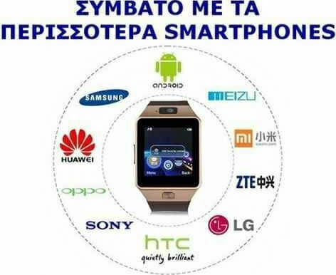 DZ09 43mm Smartwatch with SIM (Rose Gold)