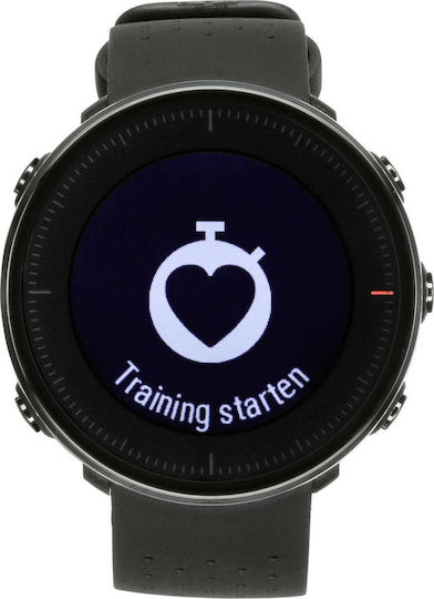 Polar Vantage M M/L Stainless Steel 46mm Αδιάβροχο Smartwatch με Παλμογράφο (Μαύρο)