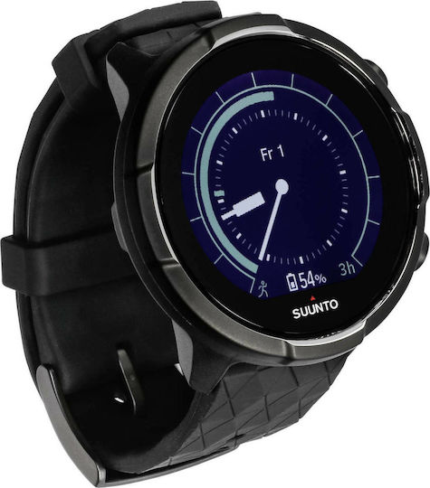 Suunto 9 Baro Stainless Steel 50mm Waterproof Smartwatch with Heart Rate Monitor (Titanium Black)
