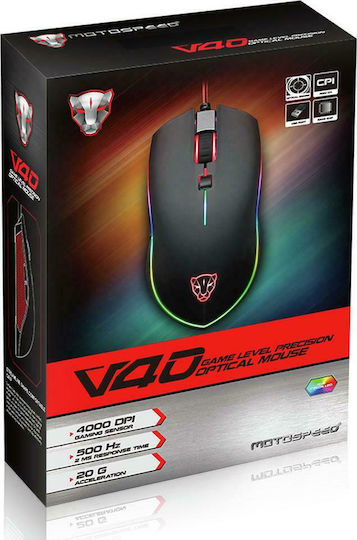 Motospeed V30 RGB Gaming Ποντίκι 3500 DPI Μαύρο