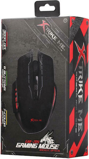 Xtrike Me GM-204 Gaming Ποντίκι 3200 DPI Μαύρο