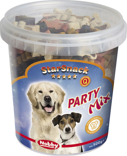 Nobby Starsnack Party Mix Μπισκότο Σκύλου με Κρέας, Πάπια και Σολομό 500gr