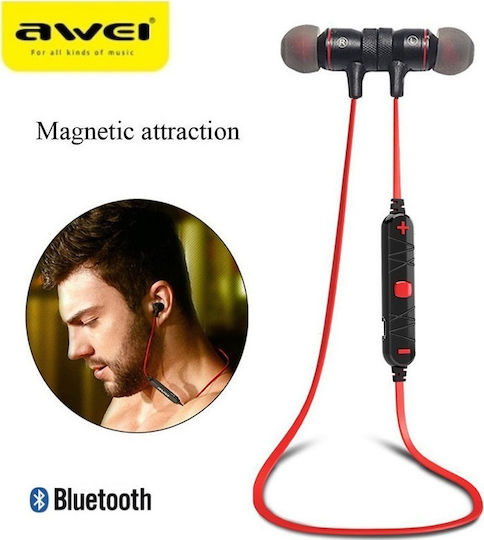 Awei A920BL In ear Bluetooth хендсфри Слушалки с Устойчивост на Пот Червен