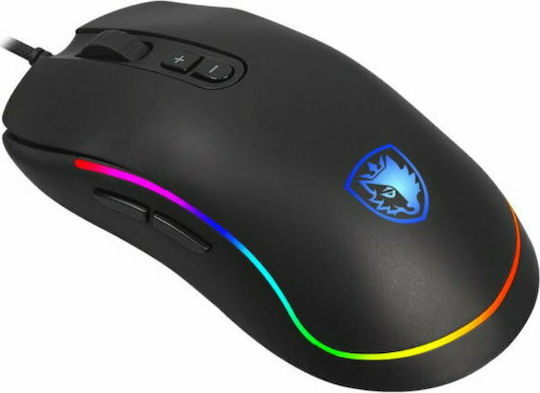 Sades Revolver RGB Gaming Mouse 100000 DPI Negru