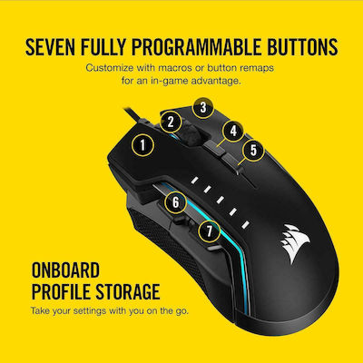 Corsair Glaive RGB Pro Геймърска Мишка 18000 DPI Черен
