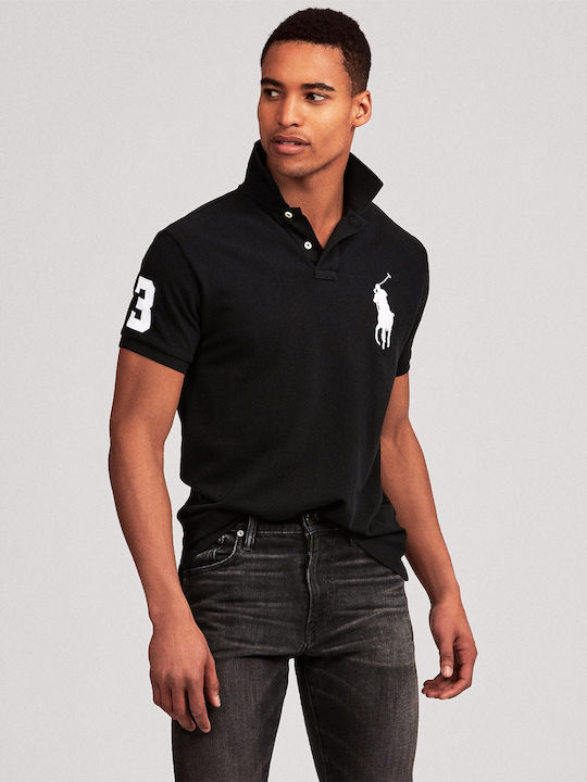 Polo Short Sleeve Black Blouse